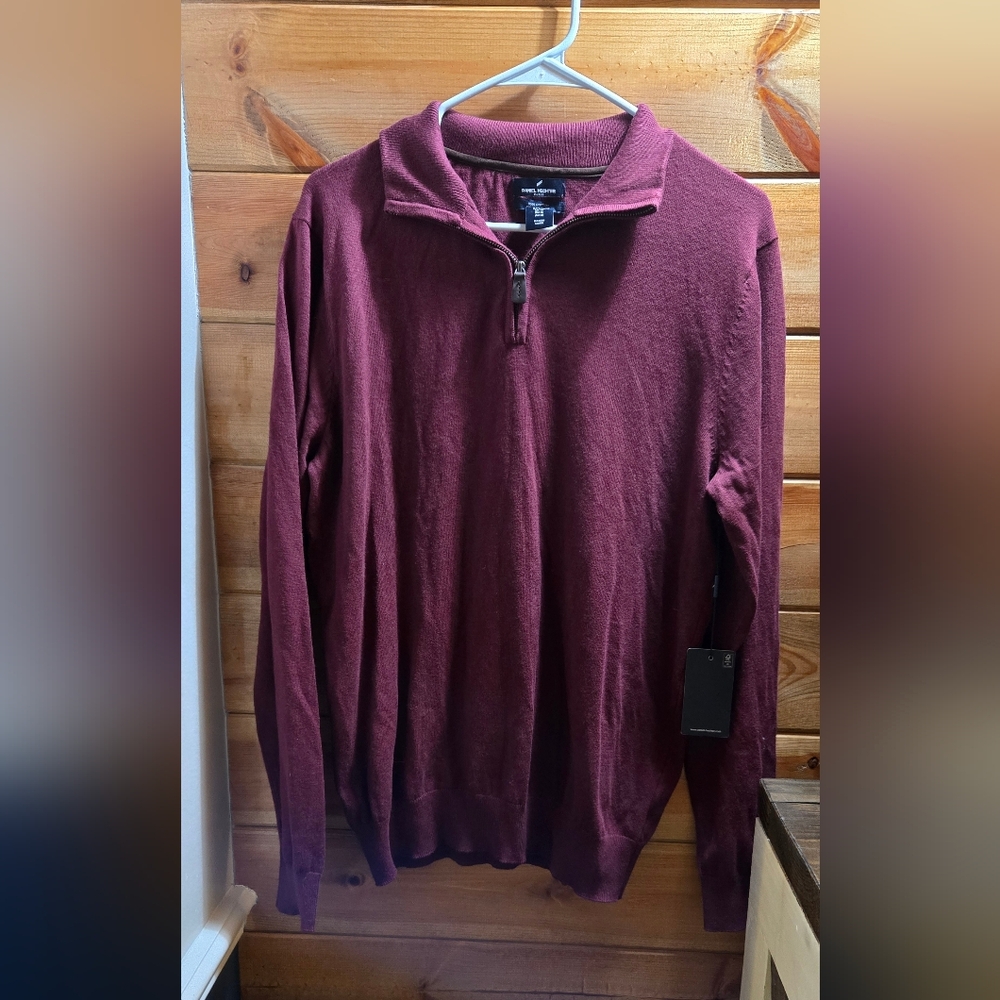Daniel Hechter Cashmere Men's Burgundy Sweater NWT 0104